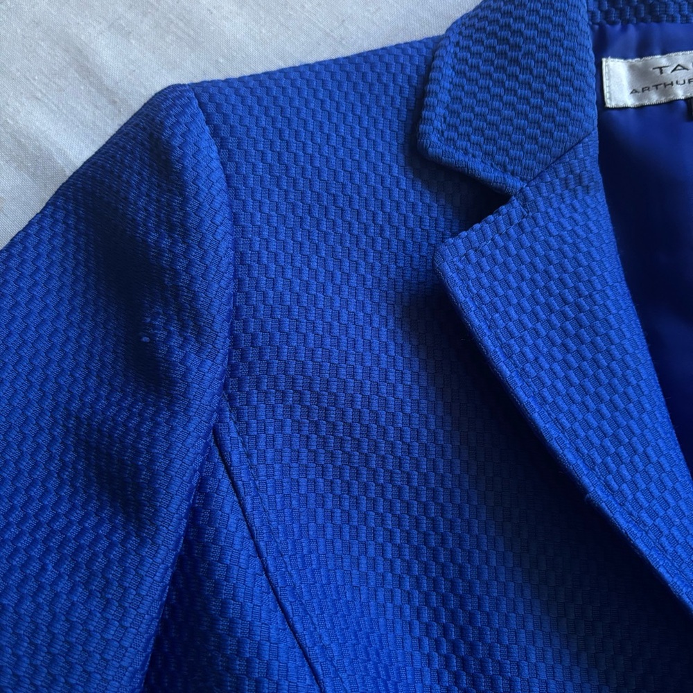 Tahari Royal Blue Blazer Skirt Suit Set Women’s Size 4 Career Office Chic - Picture 5 of 15